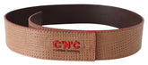 Costume National White Leather Logo Fashion Waist Belt -   -  Costume National.